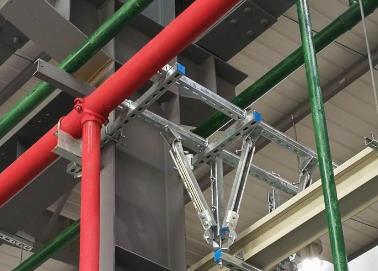 沈河该抗震支架的整体式支吊架结构协调性好